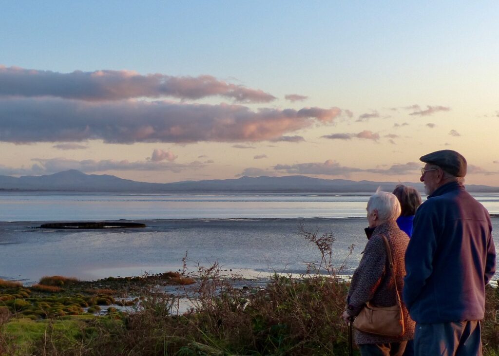 The sun starts to set on the Dumfries and Galloway coast on a Solwayconnections guided tour